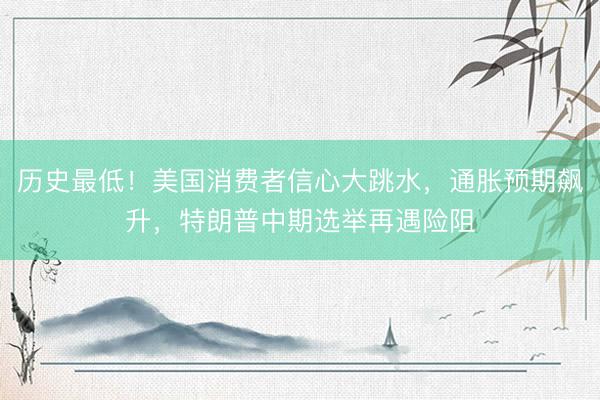 历史最低！美国消费者信心大跳水，通胀预期飙升，特朗普中期选举再遇险阻