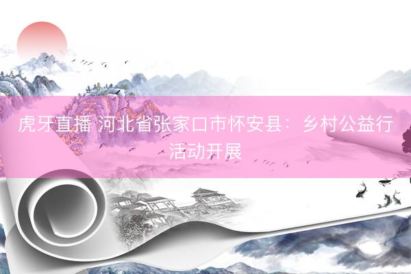 虎牙直播 河北省张家口市怀安县：乡村公益行活动开展