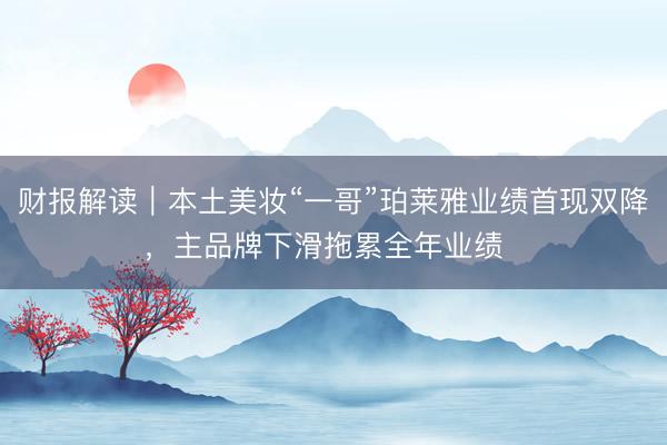 财报解读|本土美妆“一哥”珀莱雅业绩首现双降,主品牌下滑拖累全年业绩