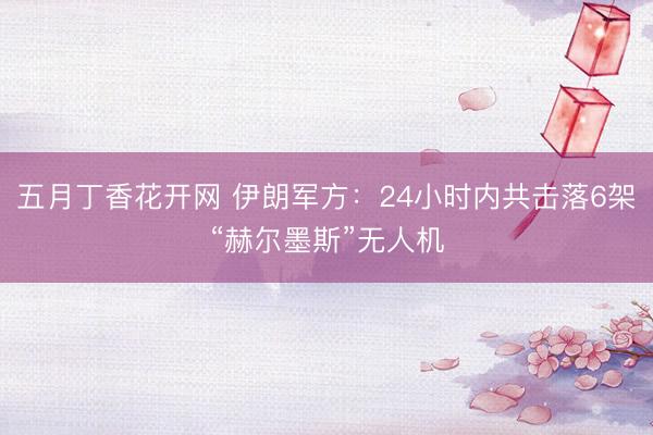 五月丁香花开网 伊朗军方：24小时内共击落6架“赫尔墨斯”无人机