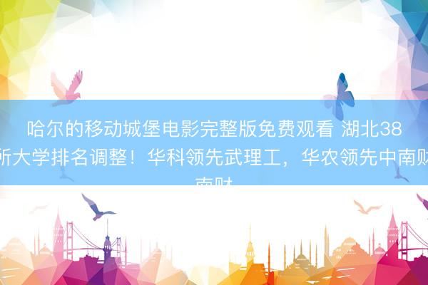 哈尔的移动城堡电影完整版免费观看 湖北38所大学排名调整！华科领先武理工，华农领先中南财