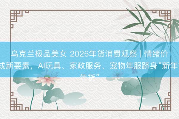 乌克兰极品美女 2026年货消费观察 | 情绪价值成新要素,AI玩具、家政服务、宠物年服跻身“新年货”