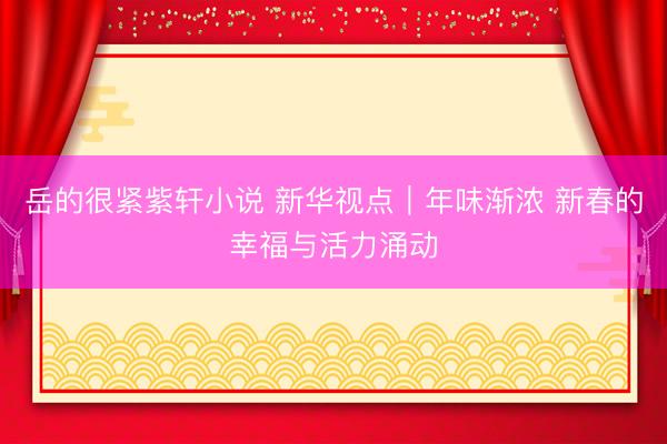 岳的很紧紫轩小说 新华视点｜年味渐浓 新春的幸福与活力涌动