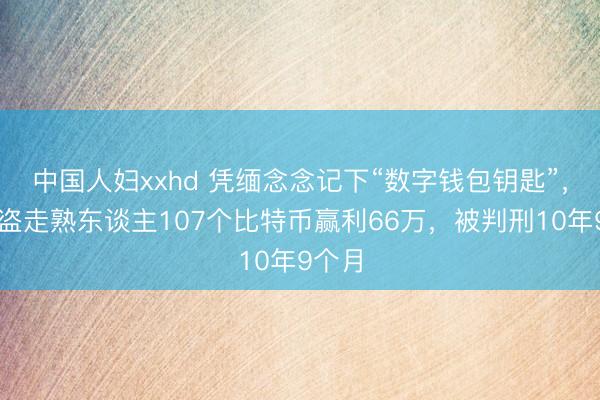 中国人妇xxhd 凭缅念念记下“数字钱包钥匙”,男人盗走熟东谈主107个比特币赢利66万,被判刑10年9个月