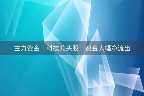 主力资金丨科技龙头股，资金大幅净流出